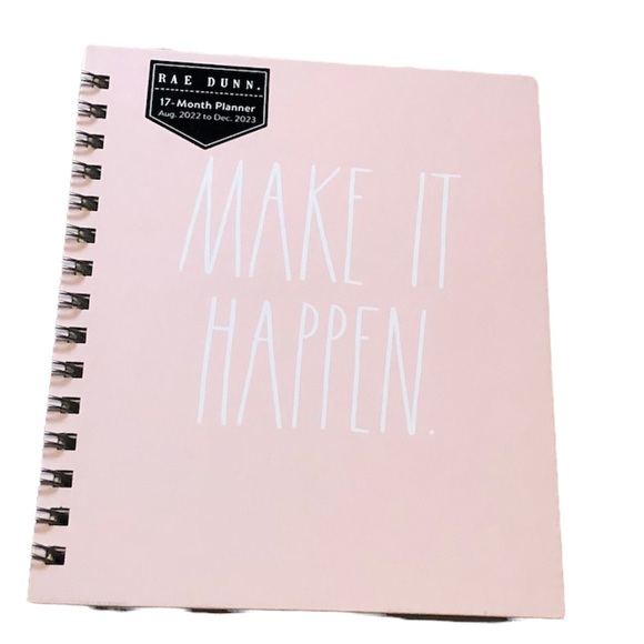 🆕 Rae Dunn MAKE IT HAPPEN Planner 2023 Pink - Picture 13 of 14